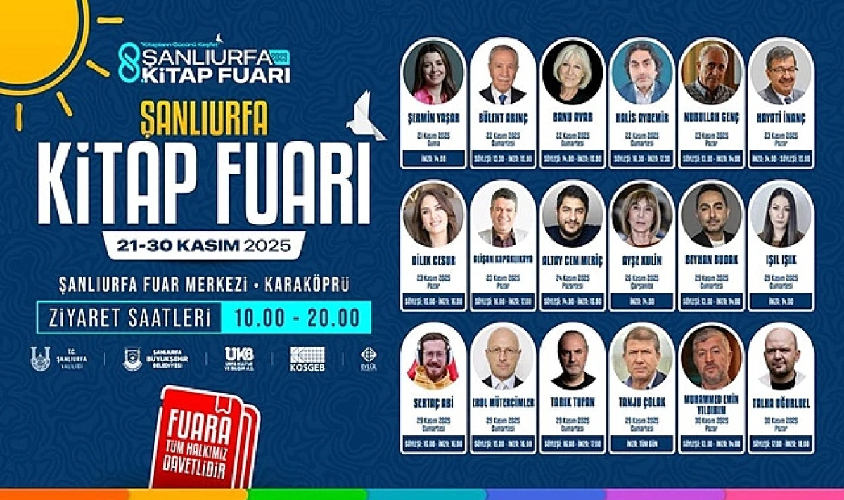 8. ŞANLIURFA KİTAP FUARI 21 KASIM’DA BAŞLIYOR