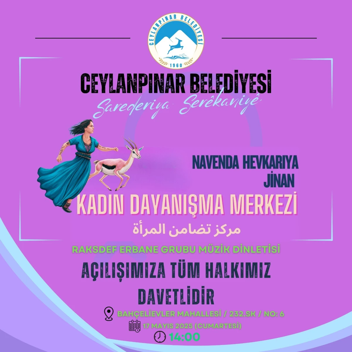 Ceylanpınar’da Kadın Dayanışma Merkezi açılıyor 