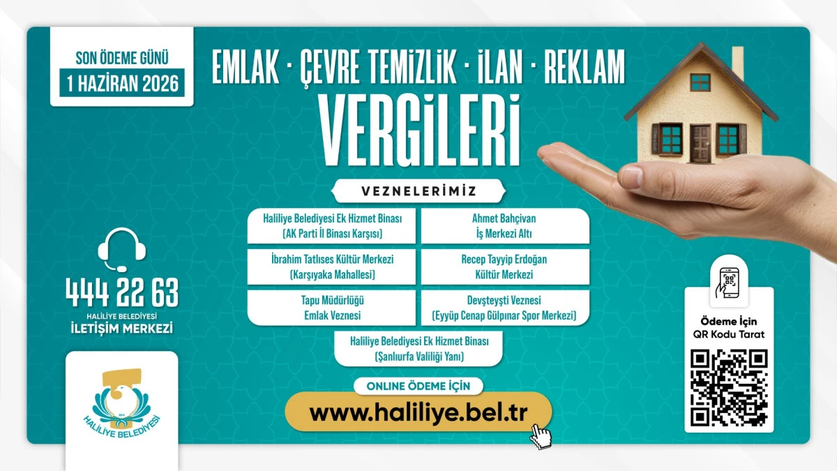 HALİLİYE BELEDİYESİ DUYURDU: SON G&Uuml;N 1 HAZİRAN
