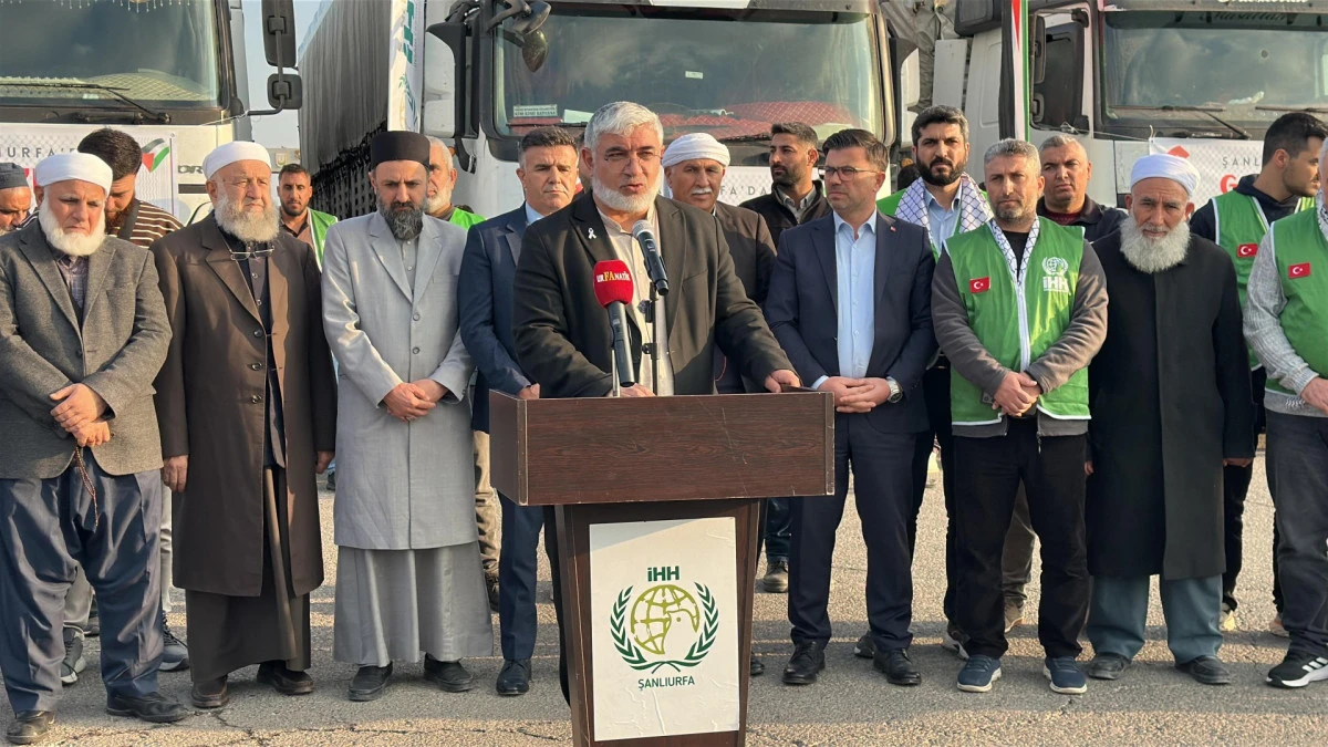 Şanlıurfa İHH'dan Gazze'ye 11 Tır İnsani Yardım