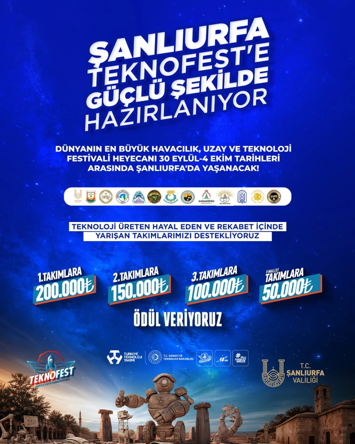 Şanlıurfa TEKNOFEST&rsquo;e G&uuml;&ccedil;l&uuml; Hazırlanıyor