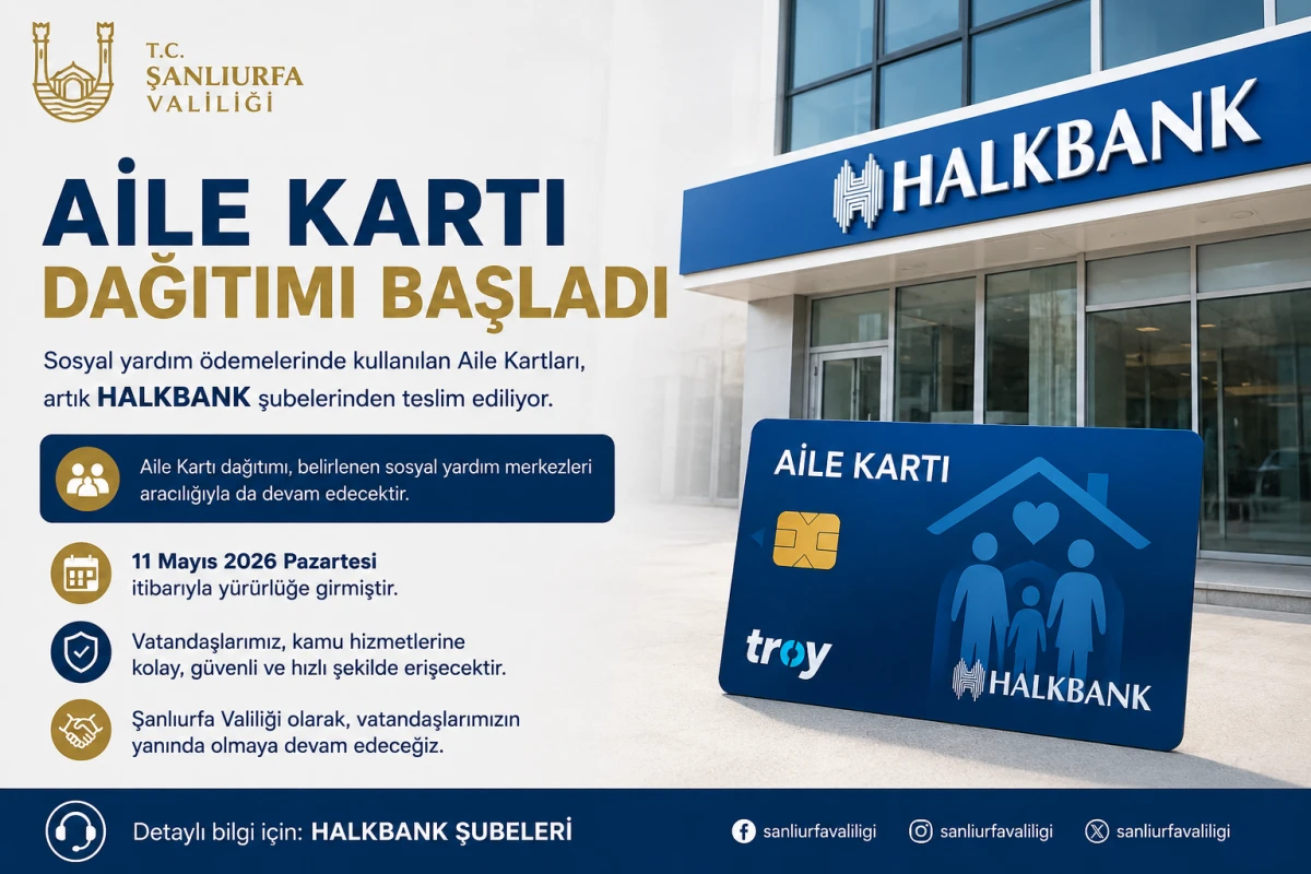 Şanlıurfa Valiliği&rsquo;nden Aile Kartı A&ccedil;ıklaması
