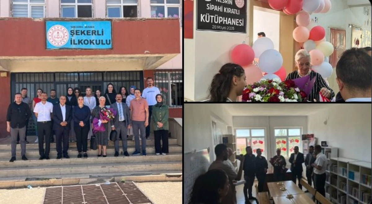 Siverek Şekerli İlkokulu’nda Nesrin Sipahi Kıratlı Kütüphanesi Açıldı: Eğitime Işık Tutan Bir Adım