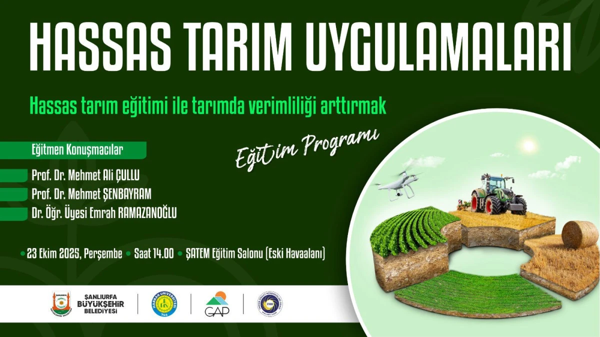 URFA’DA “TARIMDA VERİMLİLİK VE AKILLI UYGULAMALAR” EĞİTİMİ DÜZENLENİYOR